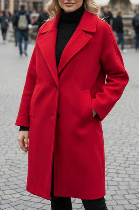 Kaput ARGIOLA, Boja: crvena, IVET.HR - MODERNA ODJEĆA