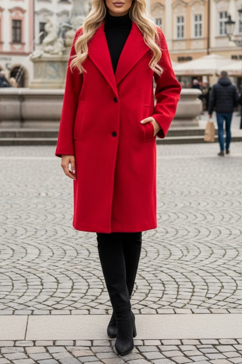 Kaput ARGIOLA, Boja: crvena, IVET.HR - MODERNA ODJEĆA