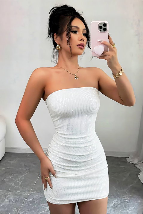 Haljina JOLINDA WHITE, Boja: bijela, IVET.HR - MODERNA ODJEĆA