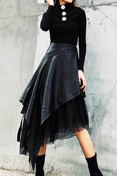 Suknja DREZILDA, Boja: crna, IVET.HR - MODERNA ODJEĆA