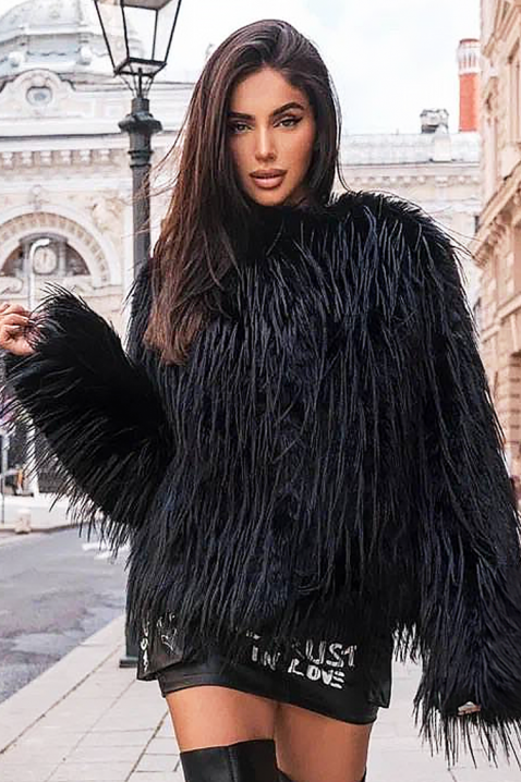 Kaput BELSIONA BLACK, Boja: crna, IVET.HR - MODERNA ODJEĆA