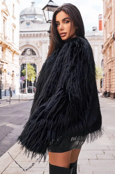 Kaput BELSIONA BLACK, Boja: crna, IVET.HR - MODERNA ODJEĆA