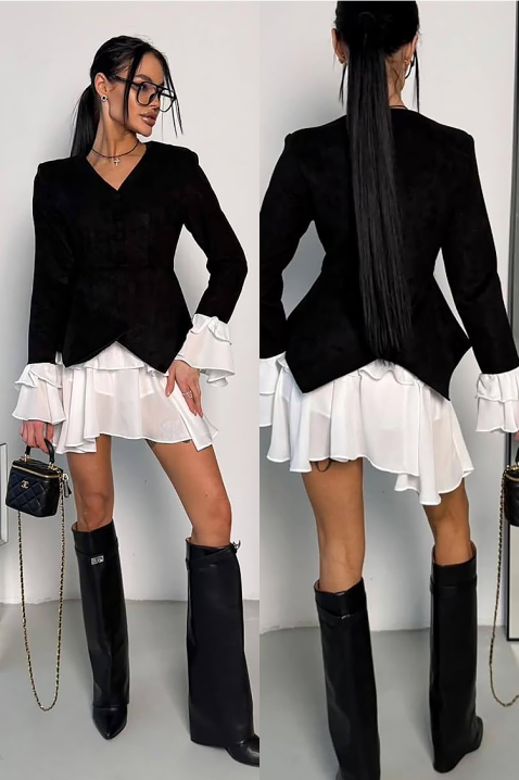 Komplet AKSIENA, Boja: crna i bijela, IVET.HR - MODERNA ODJEĆA