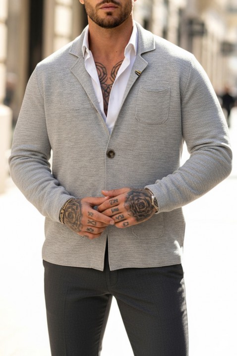 Muški kardigan PITERFO, Boja: siva, IVET.HR - MODERNA ODJEĆA