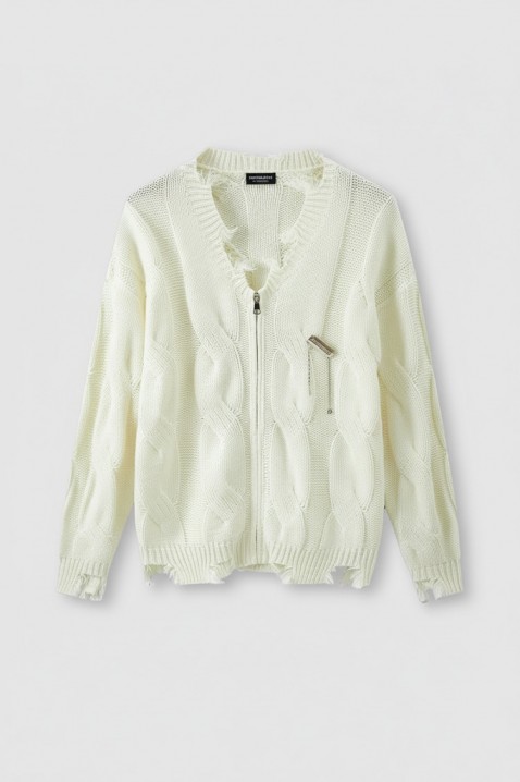 Muški kardigan JOLZERO ECRU, Boja: drap, IVET.HR - MODERNA ODJEĆA