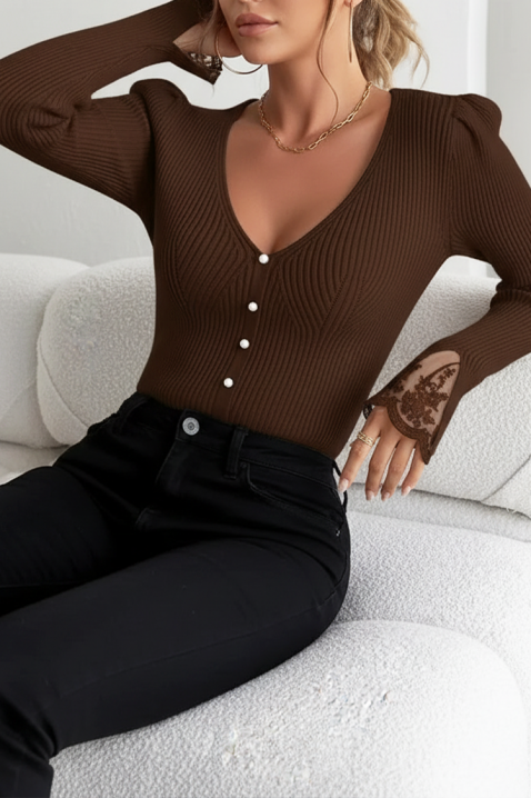 Ženska bluza ZLOVELDA BROWN, Boja: smeđa, IVET.HR - MODERNA ODJEĆA