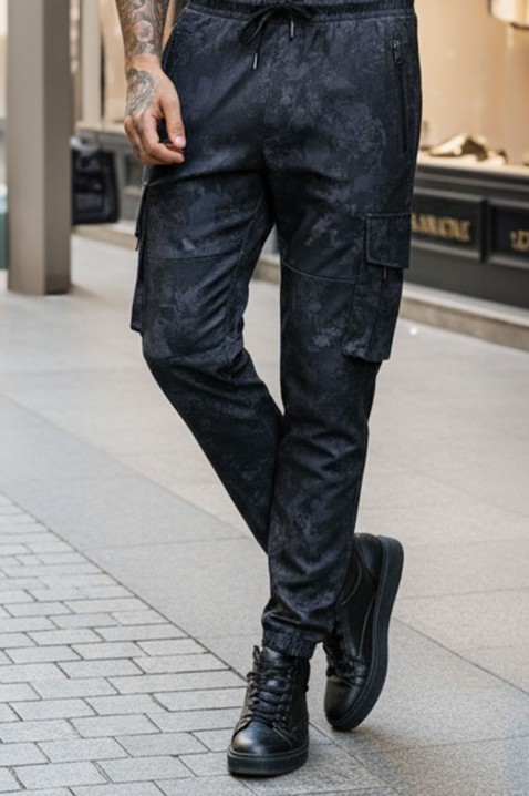 Muške hlače ZELGER BLACK, Boja: crna, IVET.HR - MODERNA ODJEĆA