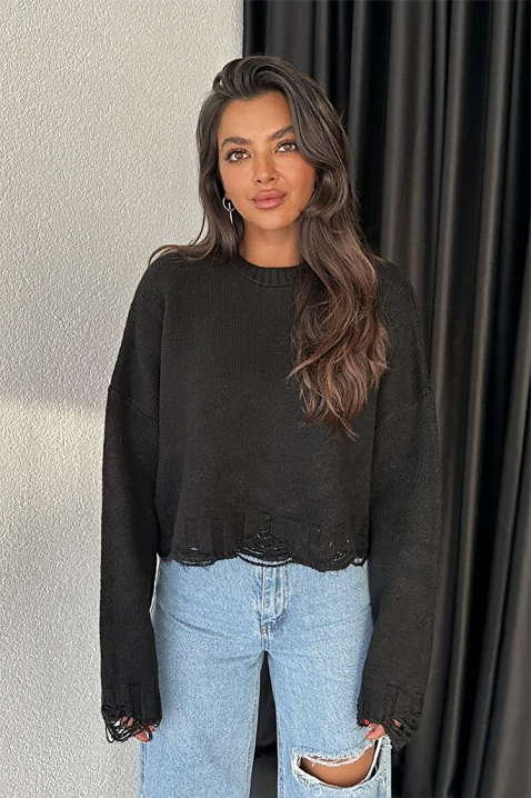 Džemper NEVRINZA BLACK, Boja: crna, IVET.HR - MODERNA ODJEĆA