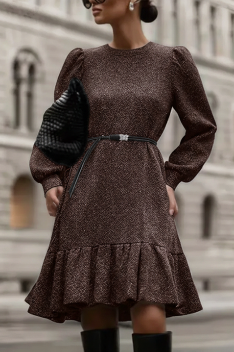 Haljina ESTOFIA BROWN, Boja: smeđa, IVET.HR - MODERNA ODJEĆA