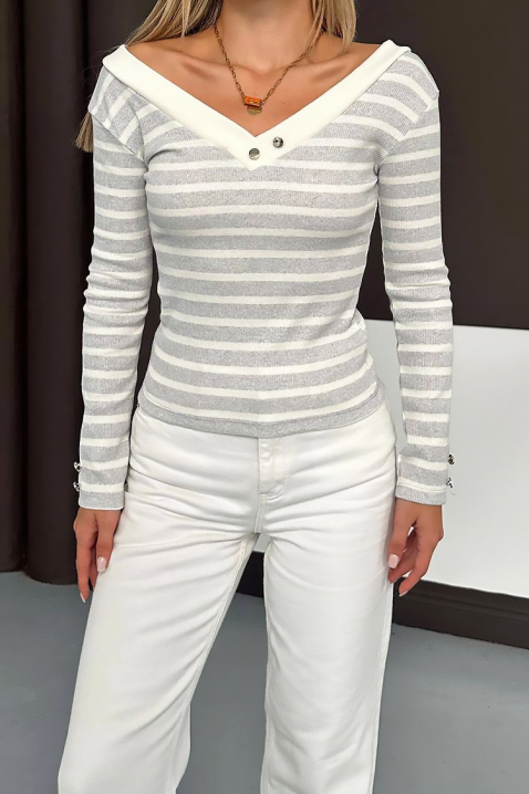 Ženska bluza FLEONZA GREY, Boja: siva, IVET.HR - MODERNA ODJEĆA