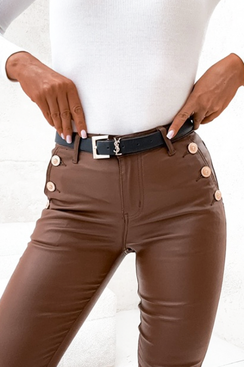 Hlače TEBRIADA, Boja: smeđa, IVET.HR - MODERNA ODJEĆA