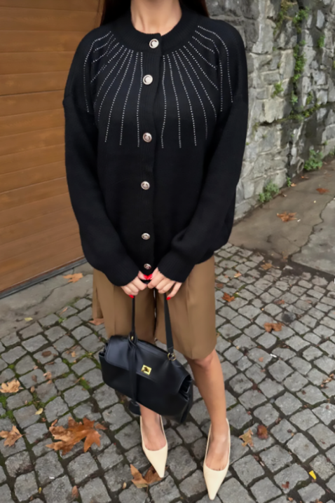 Kardigan KRODELSA BLACK, Boja: crna, IVET.HR - MODERNA ODJEĆA