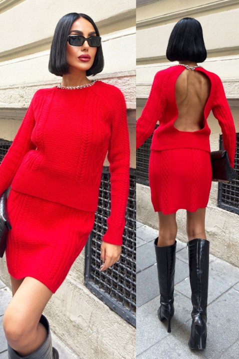 Komplet ELRONZA RED, Boja: crvena, IVET.HR - MODERNA ODJEĆA