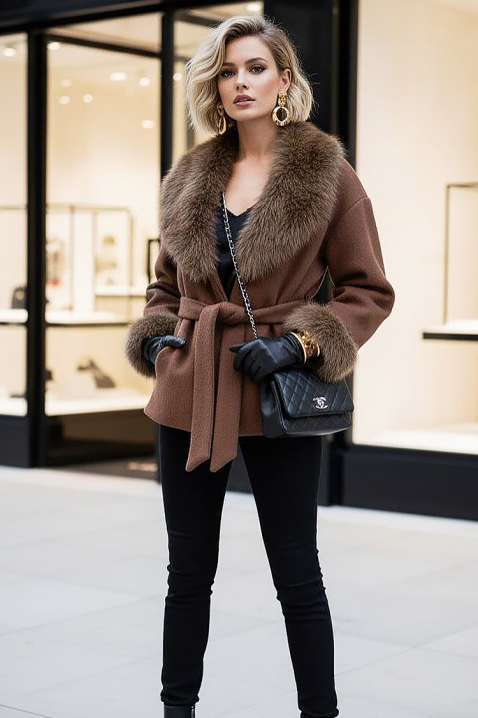 Kaput ZARKENZA BROWN, Boja: smeđa, IVET.HR - MODERNA ODJEĆA