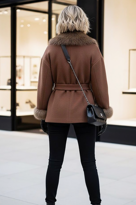 Kaput ZARKENZA BROWN, Boja: smeđa, IVET.HR - MODERNA ODJEĆA