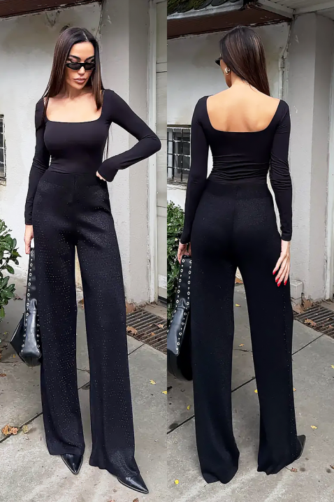 Hlače DAVERDA BLACK, Boja: crna, IVET.HR - MODERNA ODJEĆA