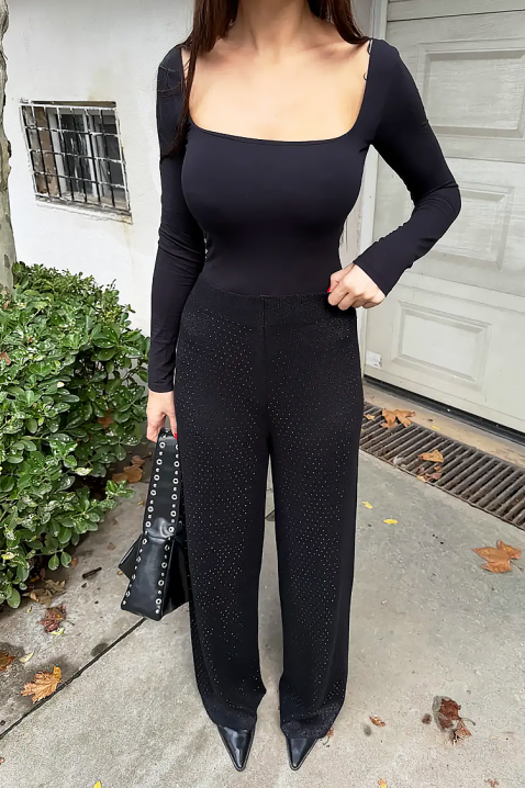 Hlače DAVERDA BLACK, Boja: crna, IVET.HR - MODERNA ODJEĆA