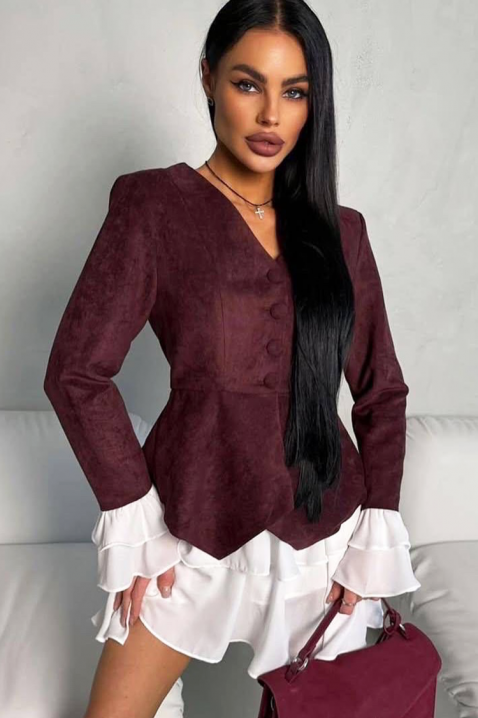 Komplet AKSIENA BORDO, Boja: bordo, IVET.HR - MODERNA ODJEĆA