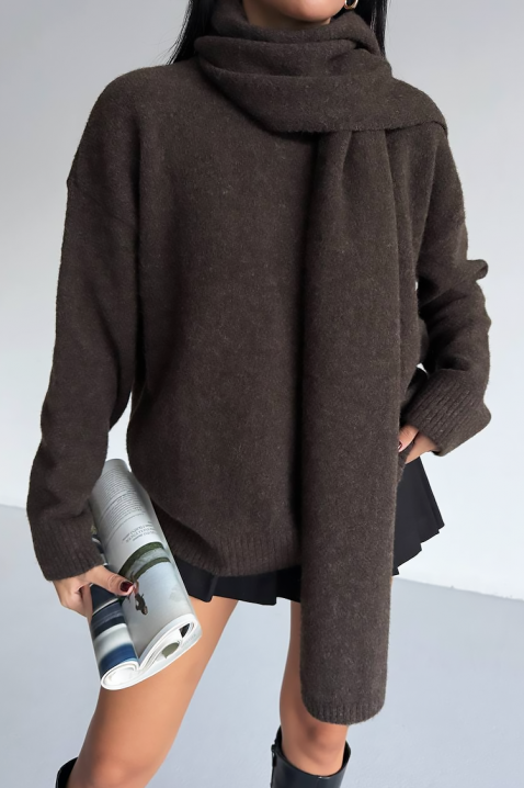 Džemper ERTILODA BROWN, Boja: smeđa, IVET.HR - MODERNA ODJEĆA