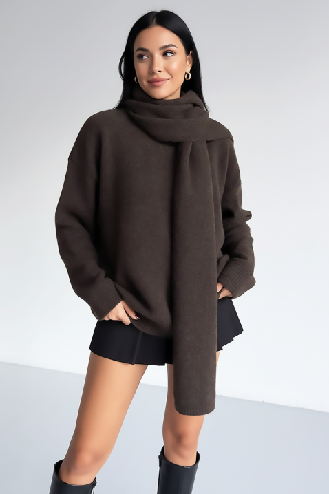 Džemper ERTILODA BROWN, Boja: smeđa, IVET.HR - MODERNA ODJEĆA