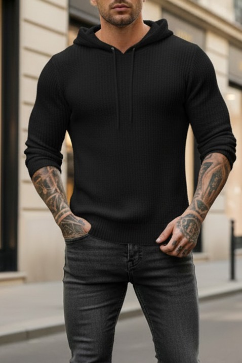 Muški džemper JEROLDO BLACK, Boja: crna, IVET.HR - MODERNA ODJEĆA