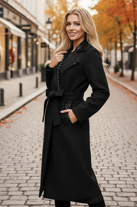 Kaput FLEDILZA BLACK, Boja: crna, IVET.HR - MODERNA ODJEĆA