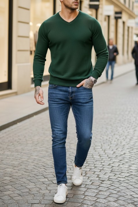 Muški džemper MARKAN GREEN, Boja: zelena, IVET.HR - MODERNA ODJEĆA