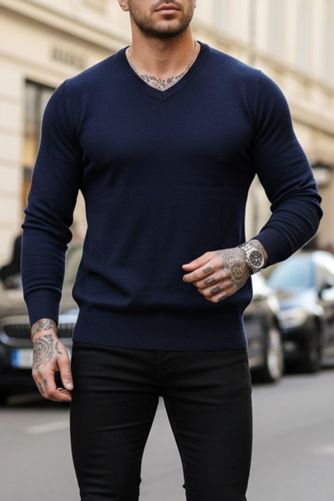 Muški džemper MARKAN NAVY, Boja: tamnoplava, IVET.HR - MODERNA ODJEĆA