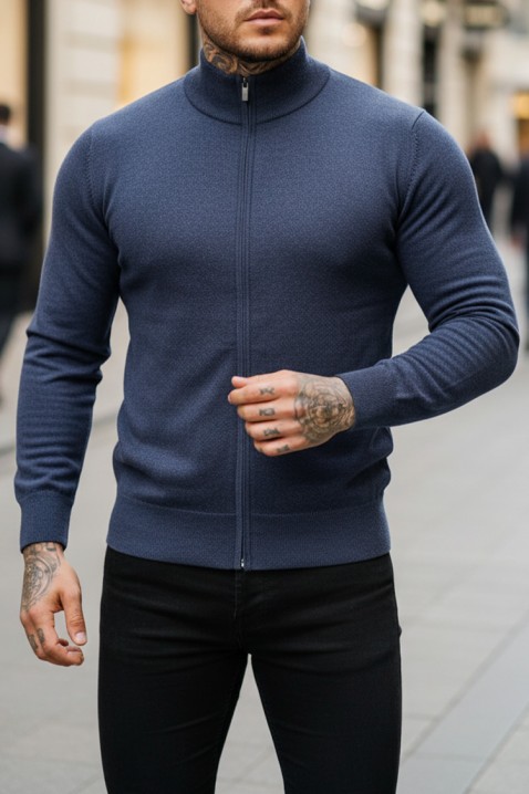 Muški kardigan KAROLDI NAVY, Boja: tamnoplava, IVET.HR - MODERNA ODJEĆA