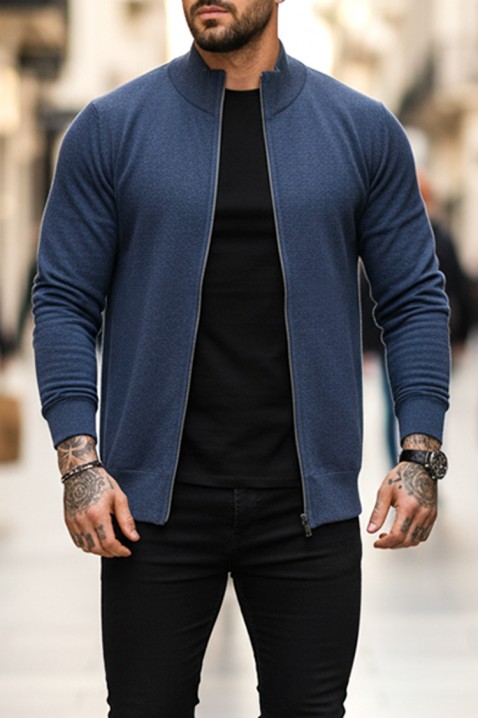 Muški kardigan KAROLDI NAVY, Boja: tamnoplava, IVET.HR - MODERNA ODJEĆA