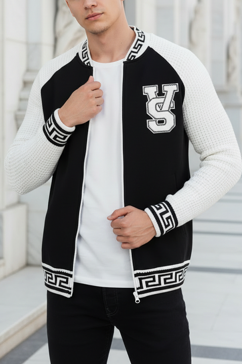 Muški kardigan KREFOZ BLACK, Boja: crna, IVET.HR - MODERNA ODJEĆA