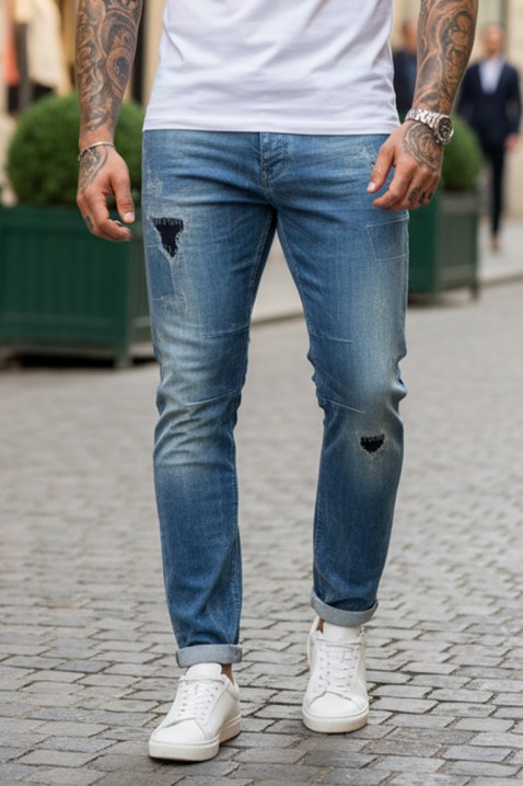 Muške traperice KARLODO BLUE, Boja: plava, IVET.HR - MODERNA ODJEĆA