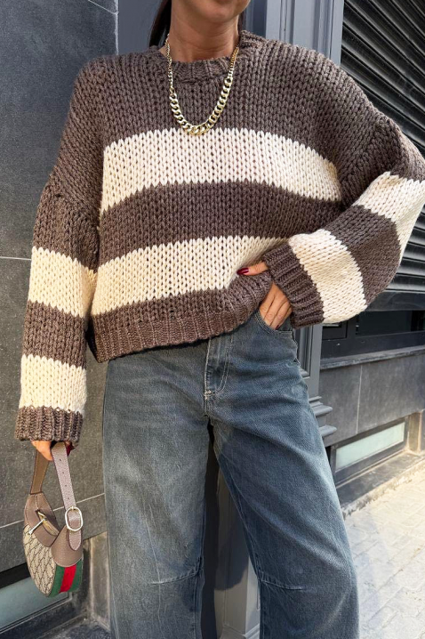 Džemper LARDENZA BROWN, Boja: smeđa, IVET.HR - MODERNA ODJEĆA