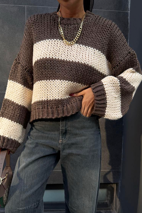 Džemper LARDENZA BROWN, Boja: smeđa, IVET.HR - MODERNA ODJEĆA