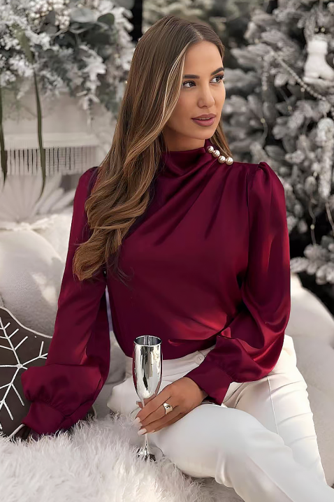 Ženska bluza NERLENZA BORDO, Boja: bordo, IVET.HR - MODERNA ODJEĆA