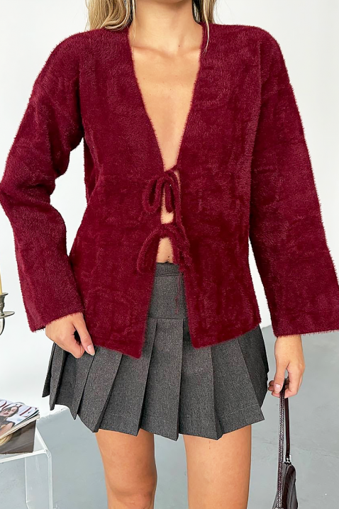 Kardigan PLAVINZA, Boja: bordo, IVET.HR - MODERNA ODJEĆA