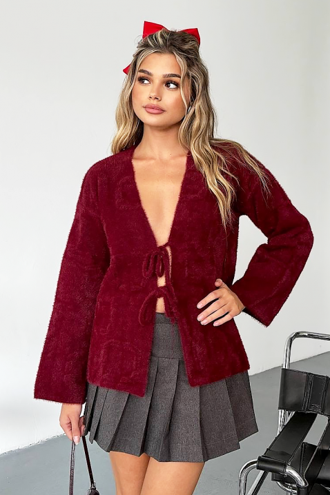 Kardigan PLAVINZA, Boja: bordo, IVET.HR - MODERNA ODJEĆA