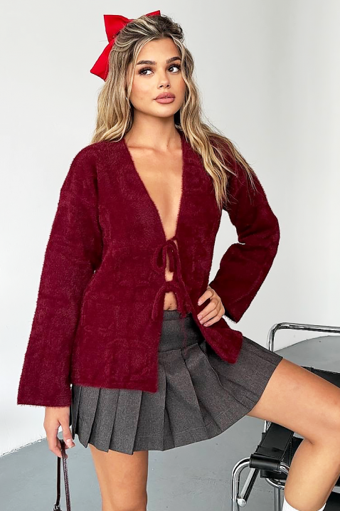 Kardigan PLAVINZA, Boja: bordo, IVET.HR - MODERNA ODJEĆA