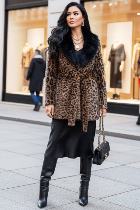 Kaput KATELINDA, Boja: leopard, IVET.HR - MODERNA ODJEĆA