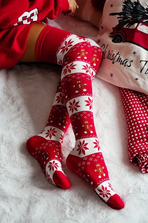 Čarape ERNOLMEA, Boja: bijela i crvena, IVET.HR - MODERNA ODJEĆA