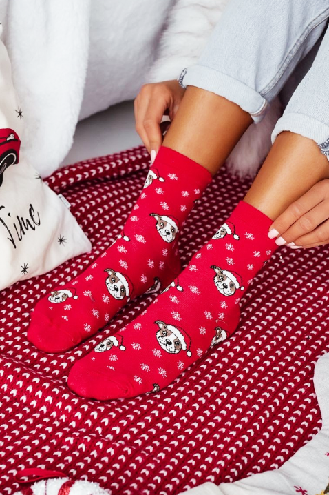 Čarape RIOPELJA RED, Boja: crvena, IVET.HR - MODERNA ODJEĆA