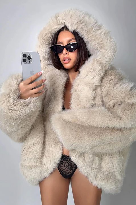 Kaput VANYA ECRU, Boja: drap, IVET.HR - MODERNA ODJEĆA