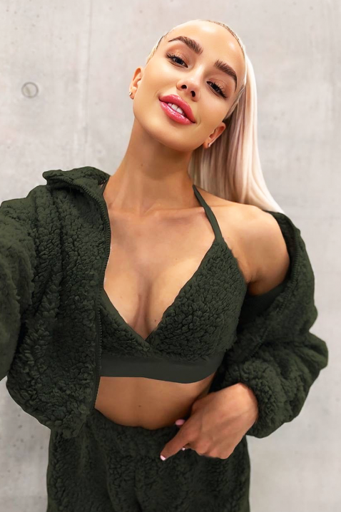 Komplet PULVENDA KHAKI, Boja: kaki, IVET.HR - MODERNA ODJEĆA