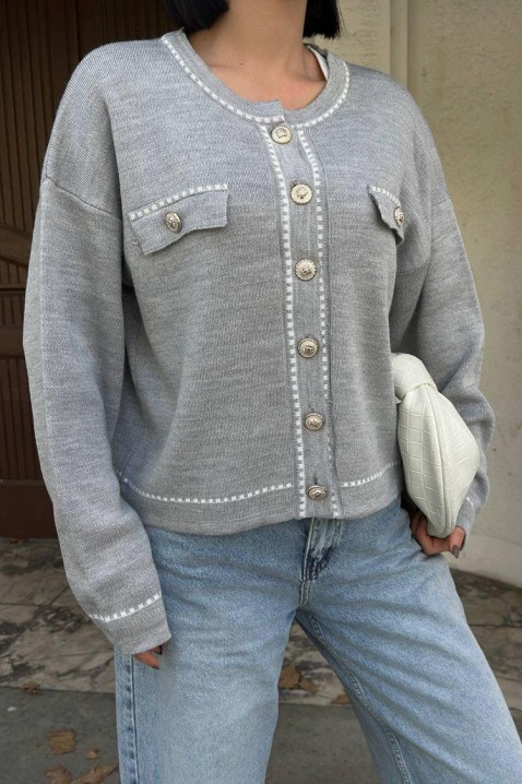 Kardigan ODESANA GREY, Boja: siva, IVET.HR - MODERNA ODJEĆA