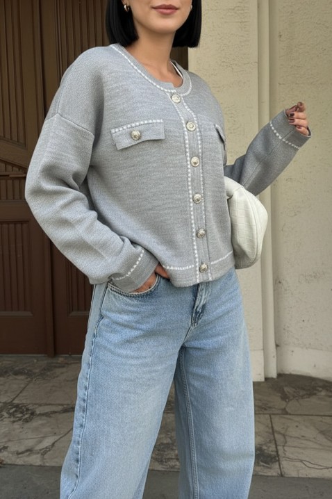 Kardigan ODESANA GREY, Boja: siva, IVET.HR - MODERNA ODJEĆA