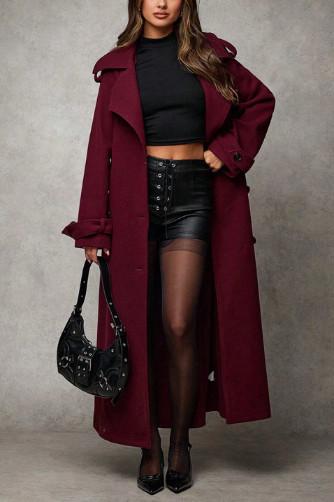 Kaput PREMIELA BORDO, Boja: bordo, IVET.HR - MODERNA ODJEĆA