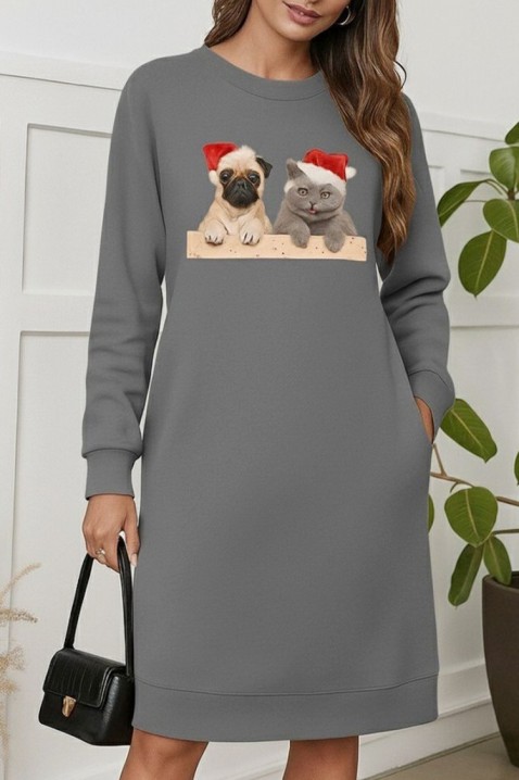 Haljina ANELRINDA GREY, Boja: siva, IVET.HR - MODERNA ODJEĆA