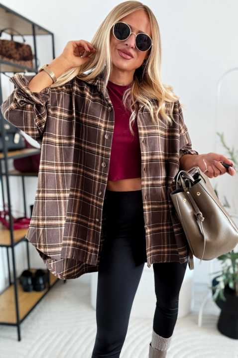 Ženska košulja ZARDELDA, Boja: smeđa, IVET.HR - MODERNA ODJEĆA