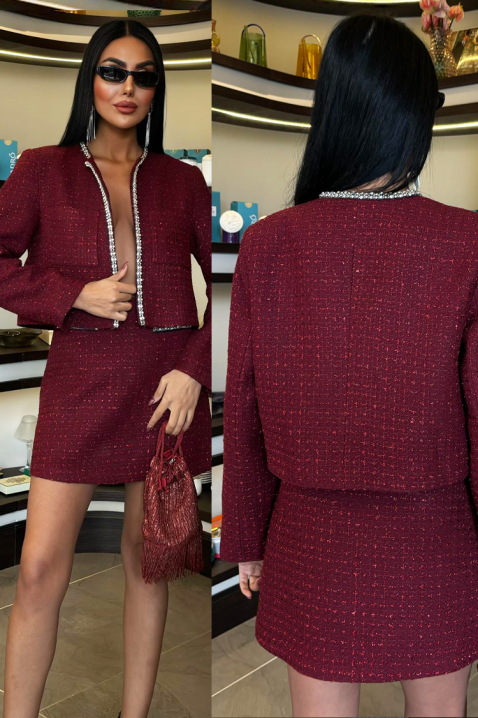 Komplet MARSIANA, Boja: bordo, IVET.HR - MODERNA ODJEĆA