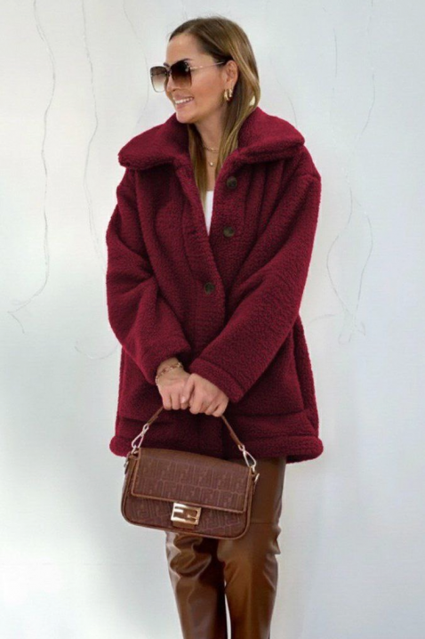 Kaput RELEVA BORDO, Boja: bordo, IVET.HR - MODERNA ODJEĆA